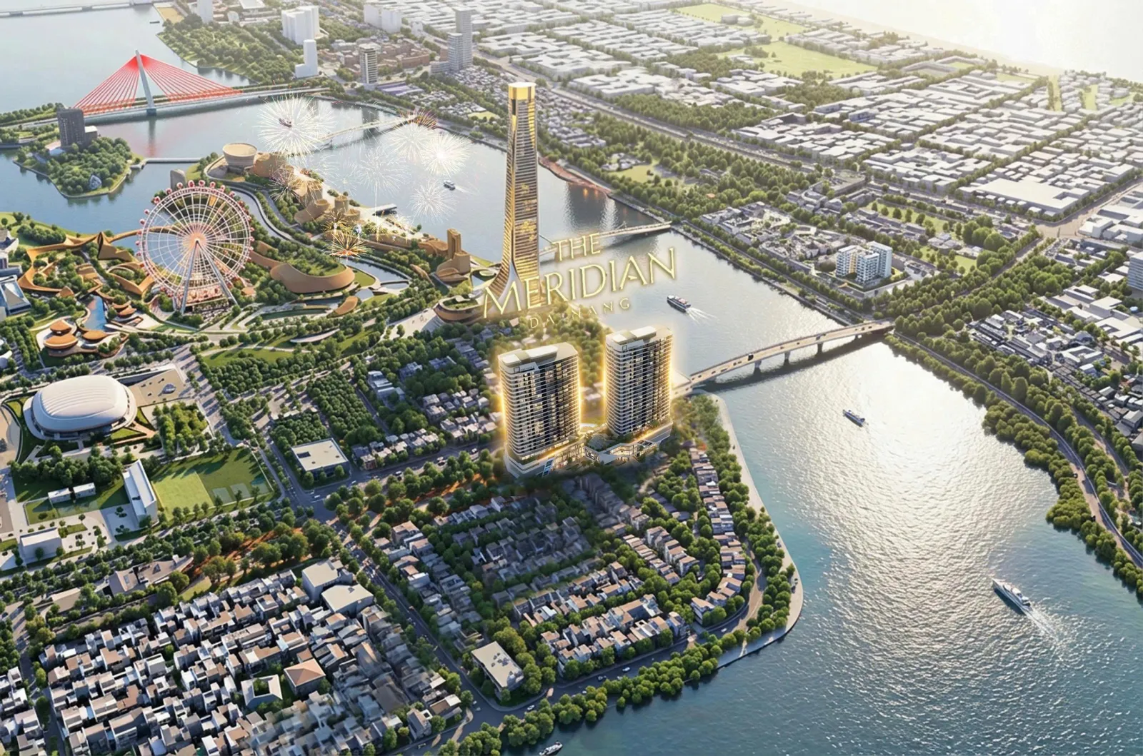 Vị trí độc bản - một bước chạm sông tại The Meridian.