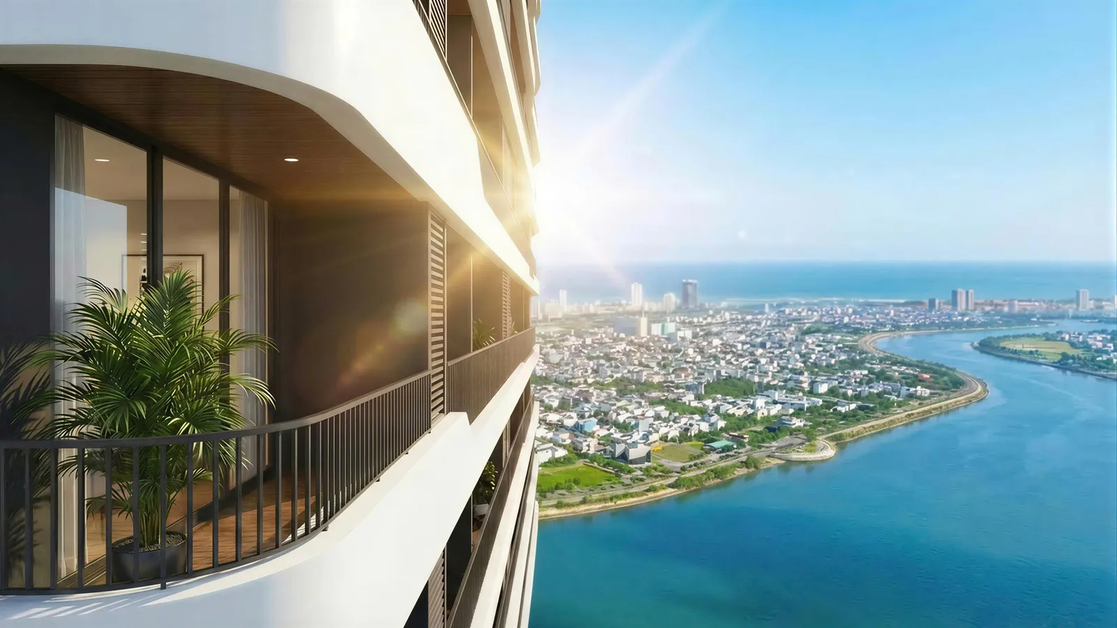 Tầm view trực diện sông với tiềm năng tăng giá cao trong tương lai.