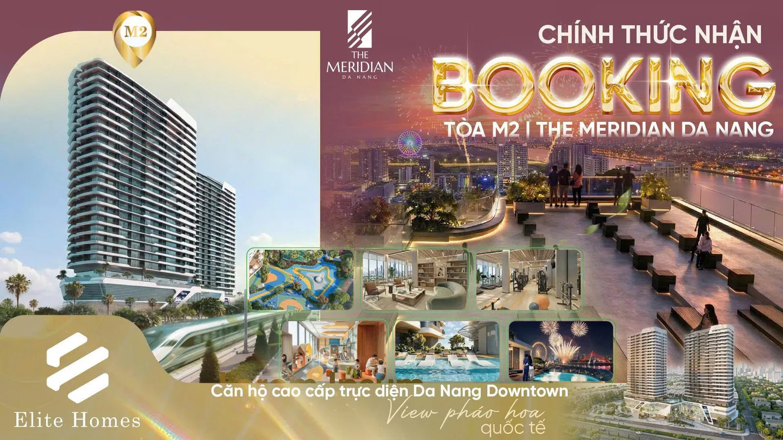 CHÍNH THỨC: Mở bán Diamond Tower (M2) The Meridian Đà Nẵng 2026 – Biểu tượng căn hộ view pháo hoa bên sông Hàn