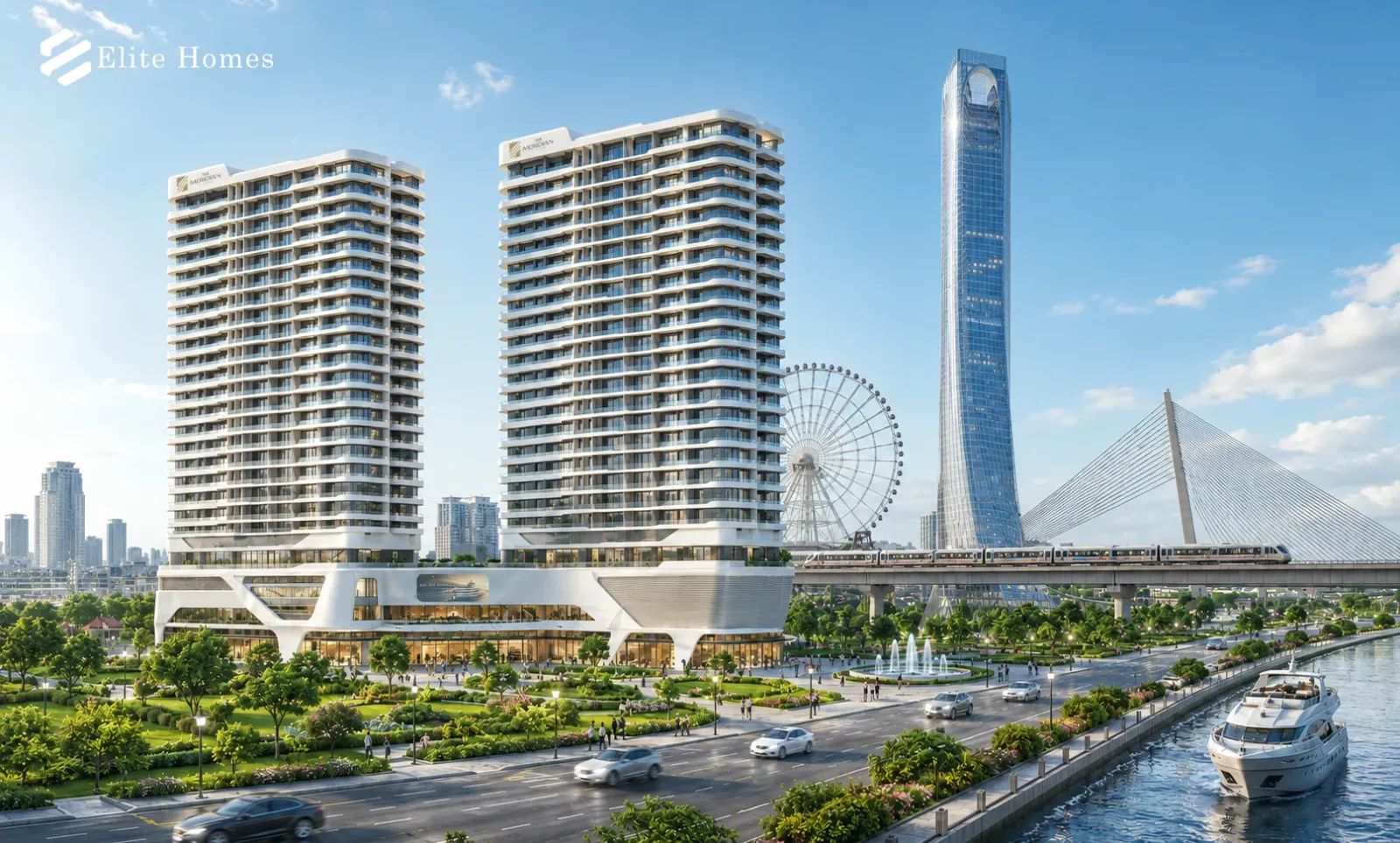 Các dự án bất động sản hưởng lợi từ hạ tầng phát triển. Ảnh: Dự án The Meridian Đà Nẵng.